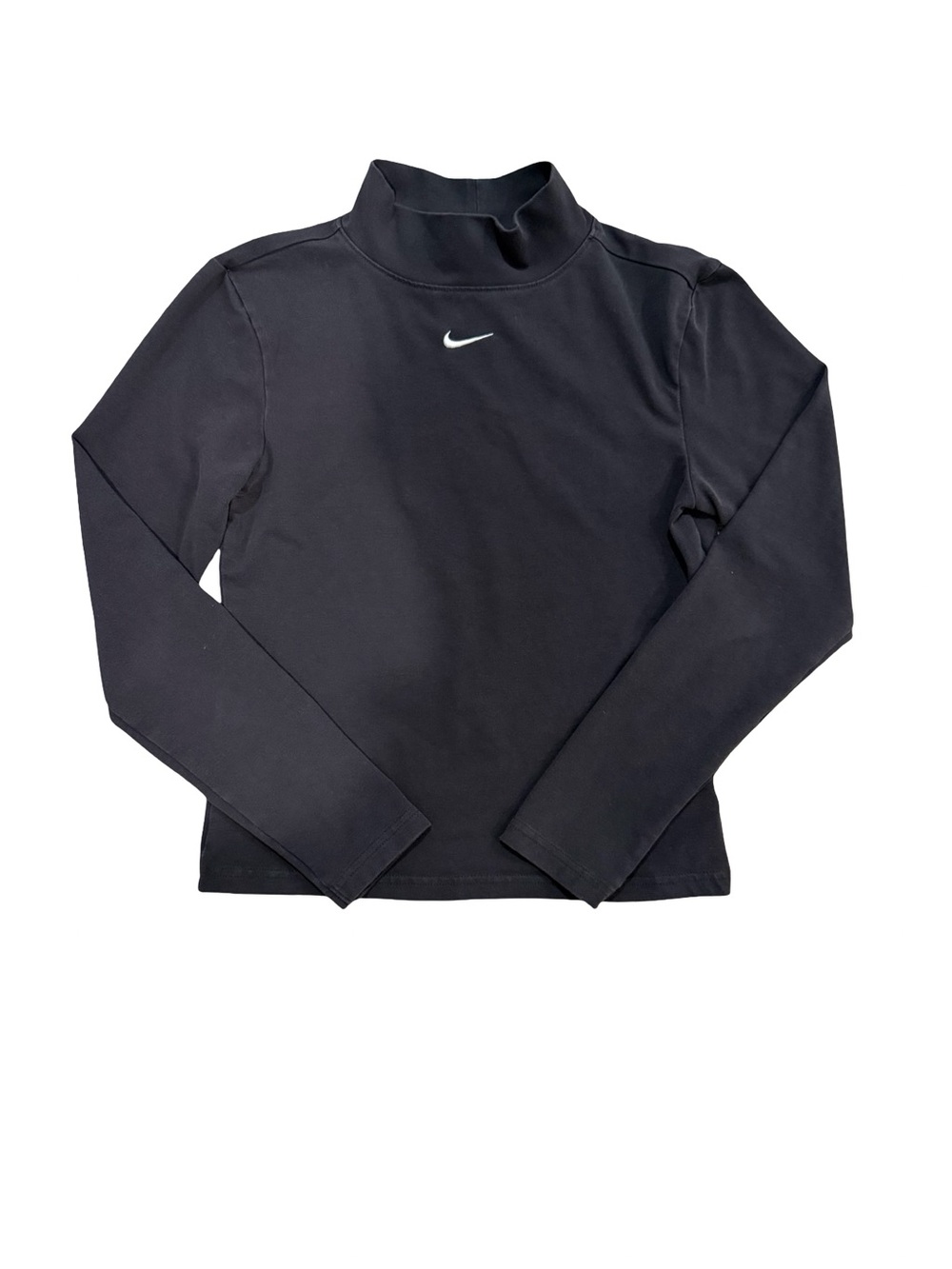 Nike Black Tee with Small White Swoosh